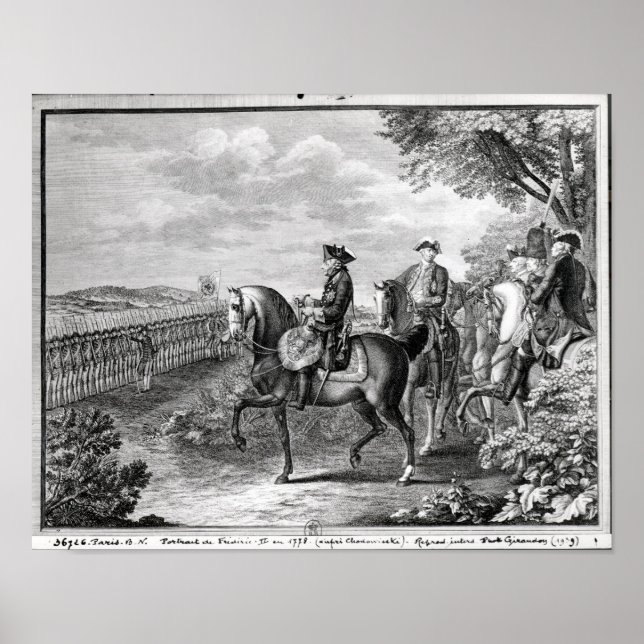 Kung Frederick II av Preussia om översyn av Poster (Framsidan)