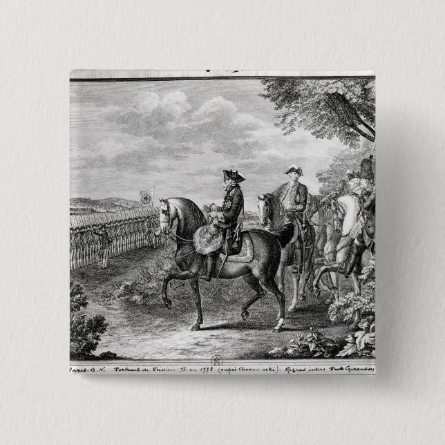 Kung Frederick II av Prussia som granskar Knapp (Framsida)