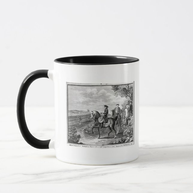 Kung Frederick II av Prussia som granskar Mugg (Vänster)