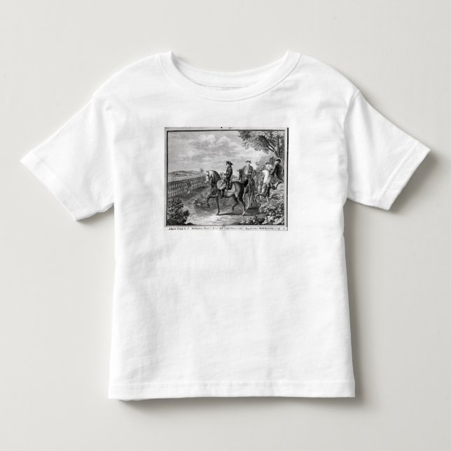 Kung Frederick II av Prussia som granskar Tee Shirt (Framsida)