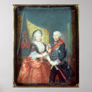 Kung Frederick II och hans fru Poster