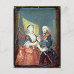 Kung Frederick II och hans fru Vykort