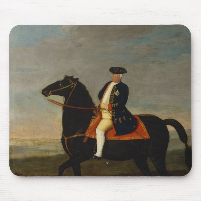 Kung Frederick William mig på hästrygg Musmatta (Framsidan)