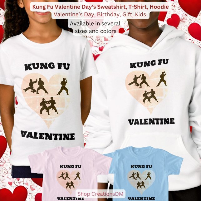 Kung fu Alla hjärtans dag Sweatshirt, T-Shirt (Skapare uppladdad)