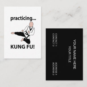 Kung fu Black Bälte Martial Arts Teacher Visitkort