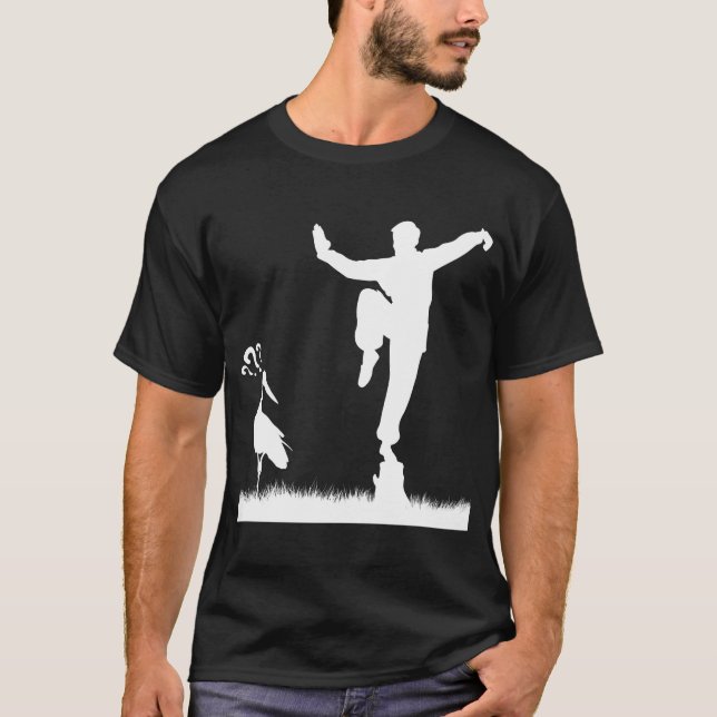 Kung fu Crane Pose T Shirt (Framsida)