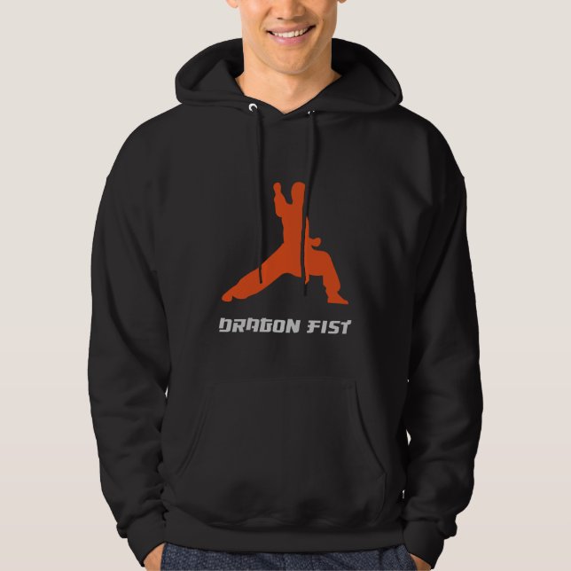 Kung Fu Dragon Fist Martial Arts Hoodie (Framsida)