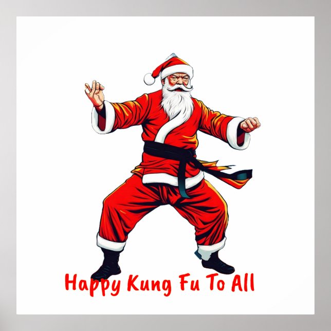 Kung fu Fighting Santa Poster (Framsidan)