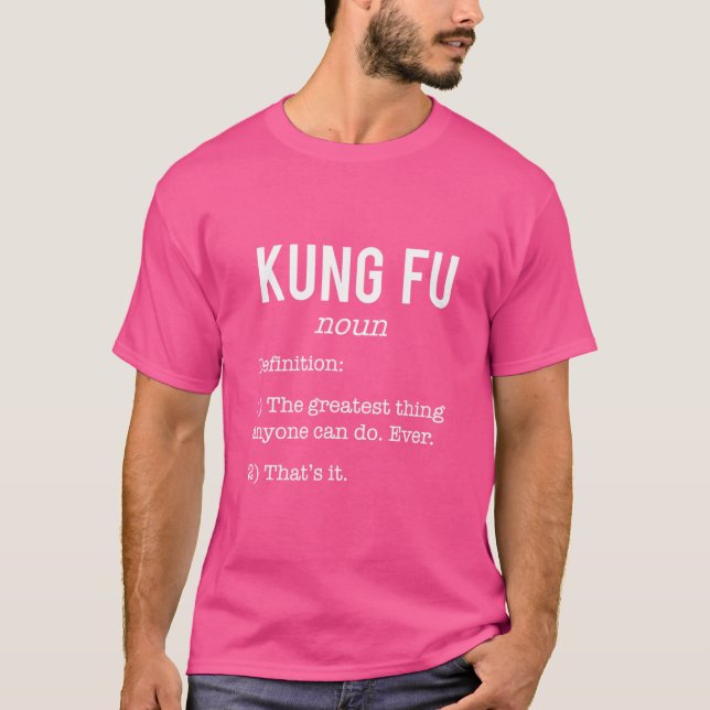 Kung fu Funny Definition Humor för Kung fu T Shirt (Framsida)