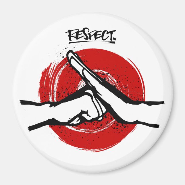 Kung Fu - kampsport - respekt Magnet (Framsidan)