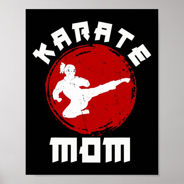 Kung Fu Karate Mamma Svart Bälte Kampsport Expert  Poster (Framsidan)