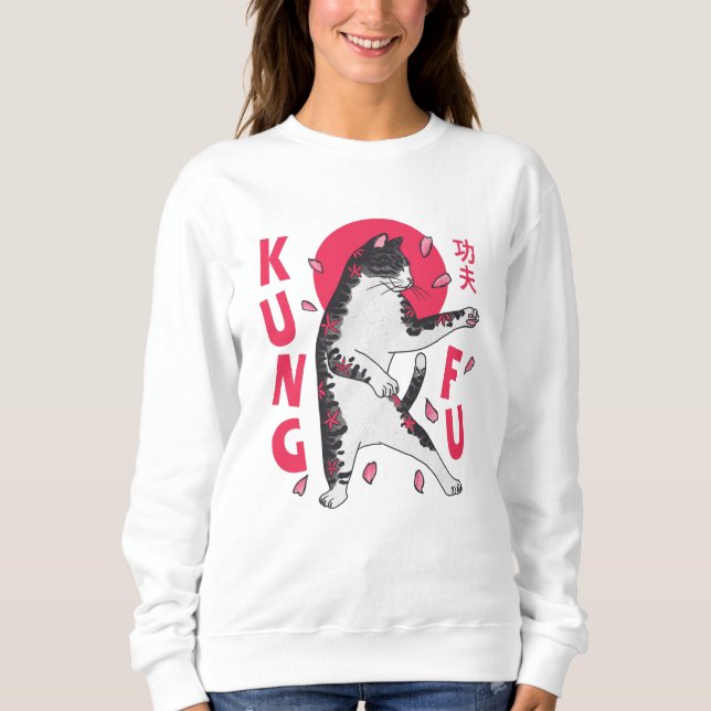 Kung fu Katt T Shirt (Framsida)
