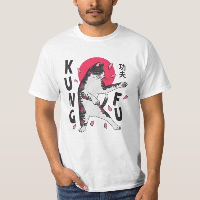 Kung fu Katt T Shirt (Framsida)