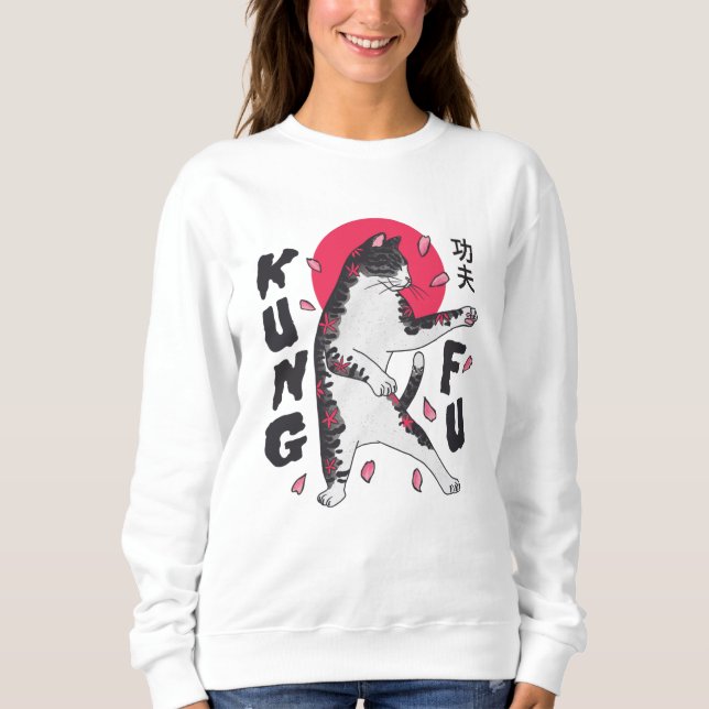Kung Fu Katt T Shirt (Framsida)