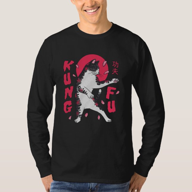 Kung fu Katt T Shirt (Framsida)