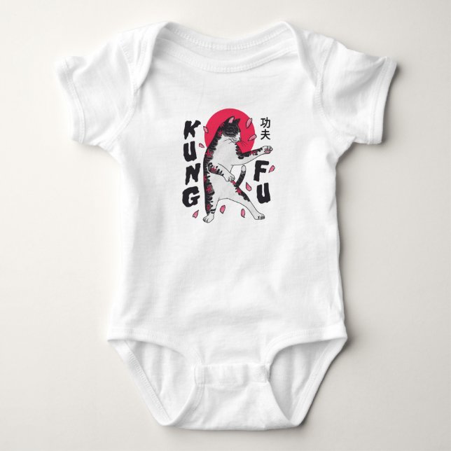 Kung fu Katt T Shirt (Framsida)