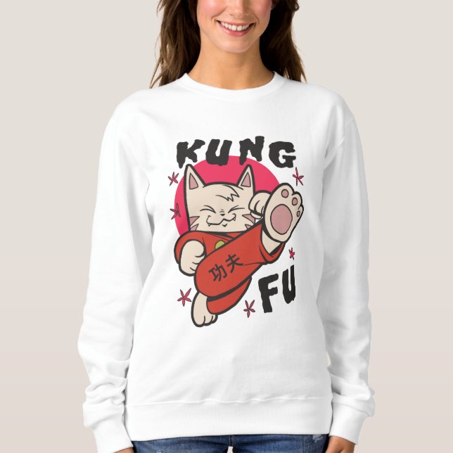 Kung fu Katt T Shirt (Framsida)