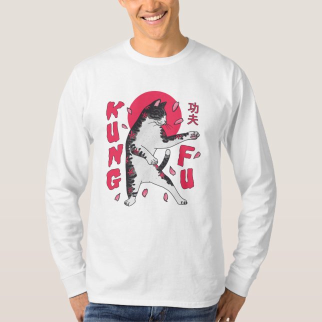 Kung fu Katt T Shirt (Framsida)