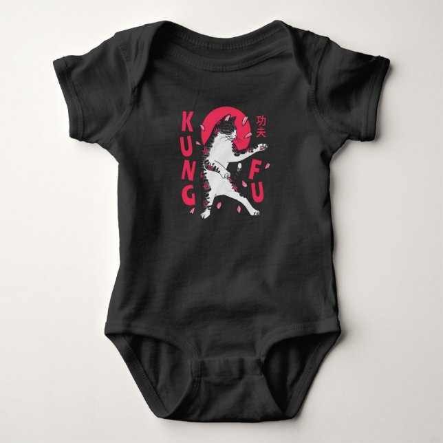 Kung fu Katt T Shirt (Framsida)