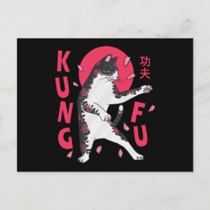 Kung Fu Katt Vykort