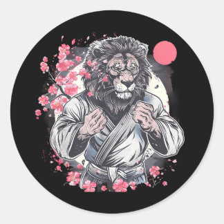 Kung Fu Lion Sakura Mma Kickboxning Judo Taekwondo Runt Klistermärke