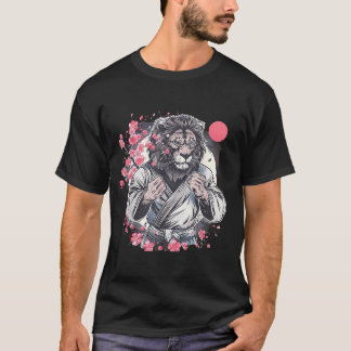 Kung Fu Lion Sakura Mma Kickboxning Judo Taekwondo T Shirt
