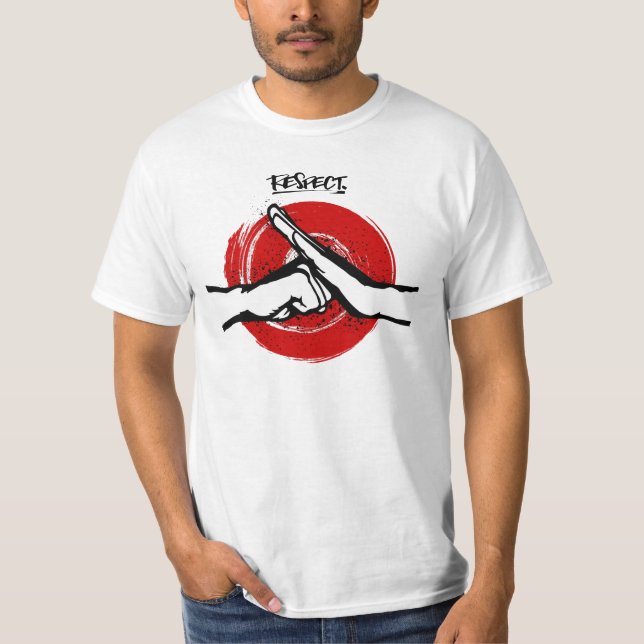 Kung fu - Martialkonst - Respekt T Shirt (Framsida)