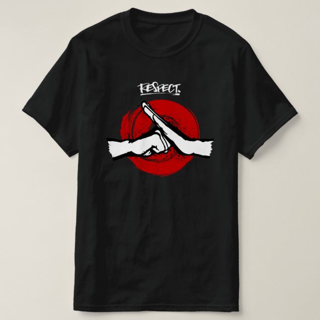 Kung fu - Martialkonst - Respekt T Shirt (Design framsida)