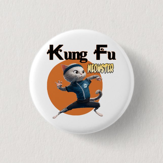 Kung Fu Meowster Knapp (Framsida)