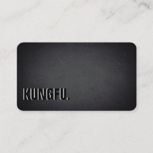 kung fu. Modern minimalist svart tavla professione Visitkort