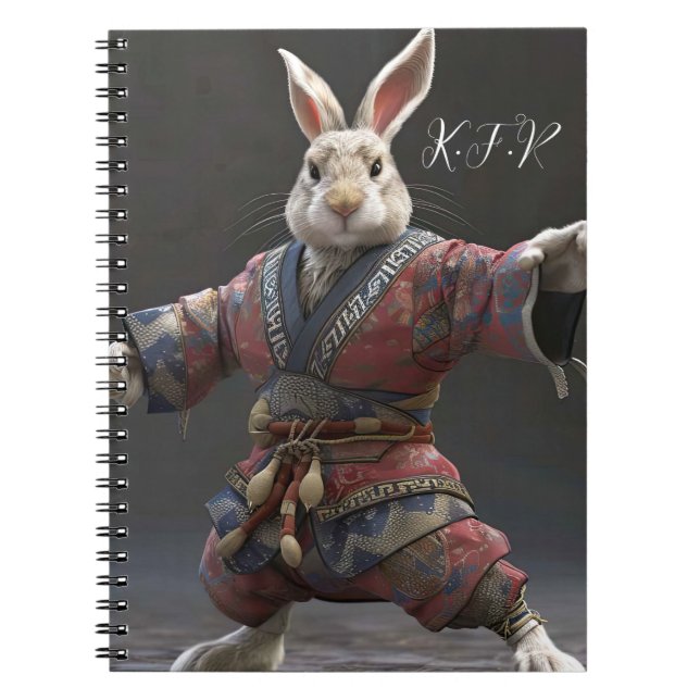 Kung fu Rabbit Anteckningsbok (Framsidan)