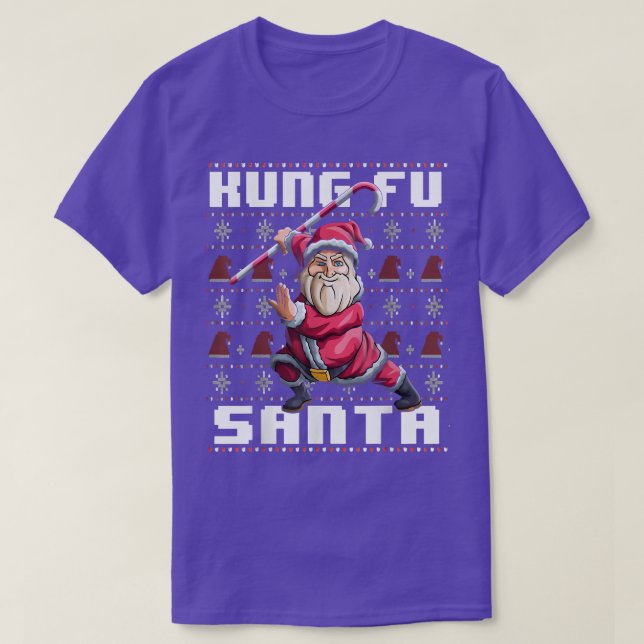Kung fu Santa Ugly jul T Shirt (Design framsida)