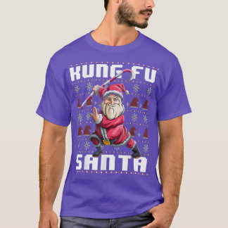 Kung fu Santa Ugly jul T Shirt