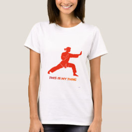 Kung Fu Siluett Kampsport Livsstilsdesign T Shirt