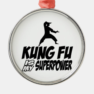 Kung fu som min toppen driver julgransprydnad metall