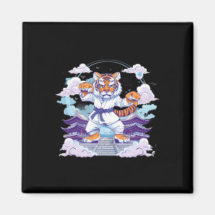 Kung Fu Tiger Pagod Torn Judo Mma Taekwondo Spark Magnet