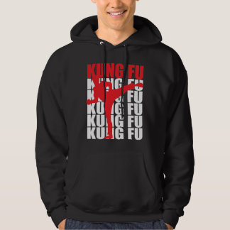 Kung fumörkHoodie Sweatshirt Med Luva
