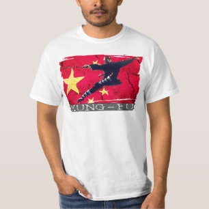 Kung fusymbolsT-tröja (den kinesiska flagga) Tee Shirt