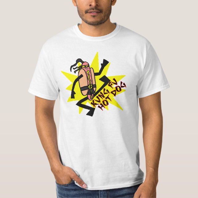 Kung fuvarmkorv tee shirt (Framsida)