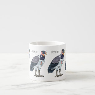 Kung gam illustration av fågel tecknad serie espressomugg