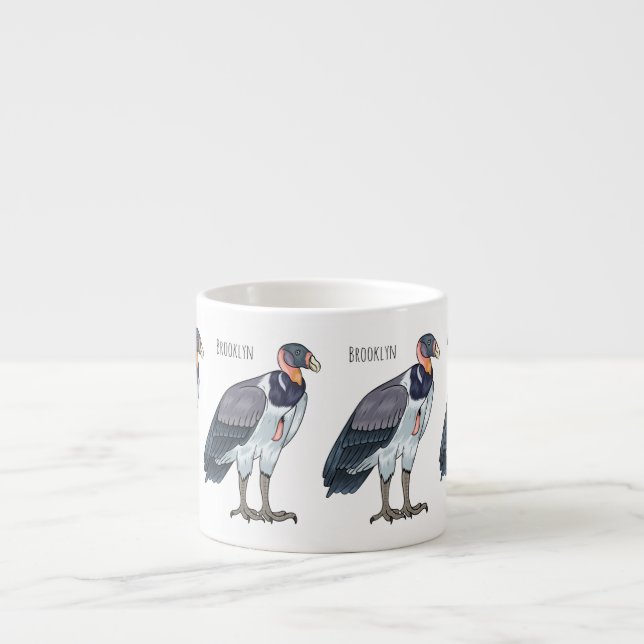 Kung gam illustration av fågel tecknad serie  espressomugg (Framsidan)