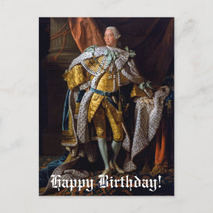 Kung Georg III av Allan Ramsay Grattis på födelsed Vykort