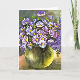 Kung George Asters i en metallisk Vas Kort