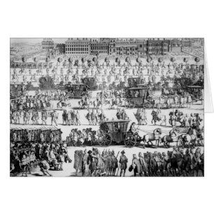 Kung George I-processionen till St. James's Palace Hälsningskort