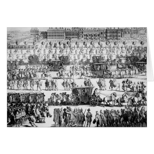 Kung George I-processionen till St. James's Palace Hälsningskort (Framsidan Horizontal)