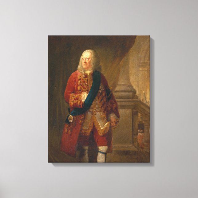 Kung George II, 1759 Canvastryck (Framsida)