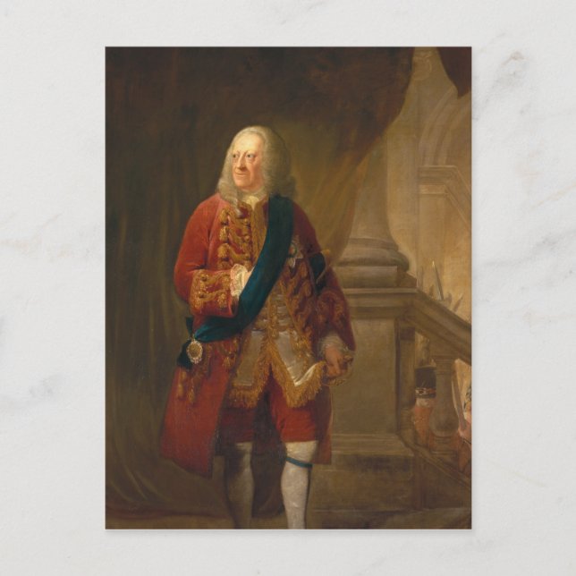 Kung George II, 1759 Vykort (Framsida)