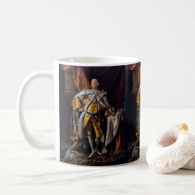 Kung George III av Allan Ramsay  Kaffemugg (Med munk)