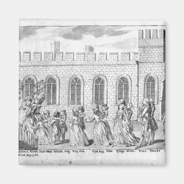 Kung George III och Queen Charlotte Magnet (Framsidan)