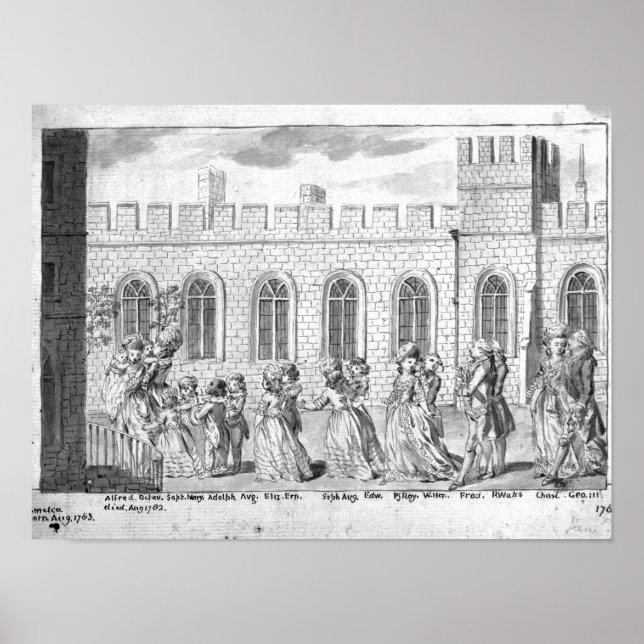 Kung George III och Queen Charlotte Poster (Framsidan)